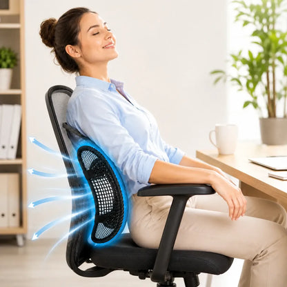 LumbarConfort™ Convierte cualquier silla en un asiento más cómodo