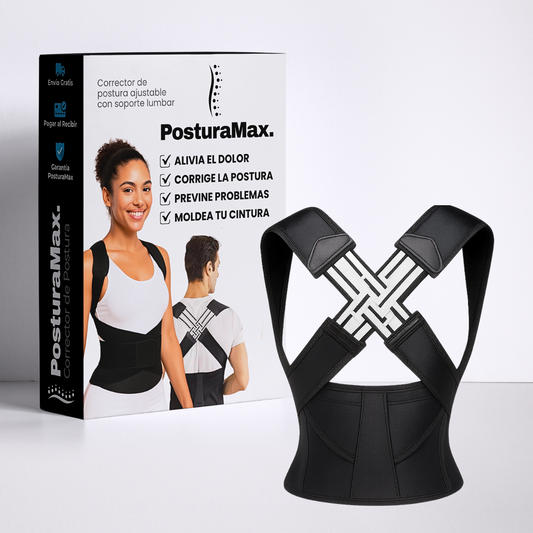 PosturaMax® Despídete del dolor y la joroba desde el primer uso: postura erguida y cintura más definida sin esfuerzo ni molestias