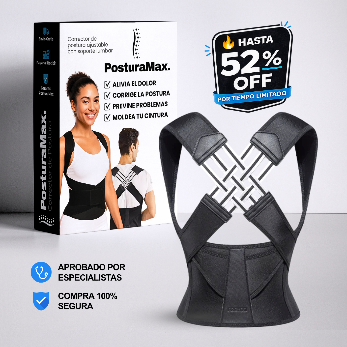 PosturaMax® Despídete de las molestias del día a día y mejora tu postura con confianza