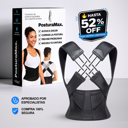 PosturaMax® Despídete de las molestias del día a día y mejora tu postura con confianza