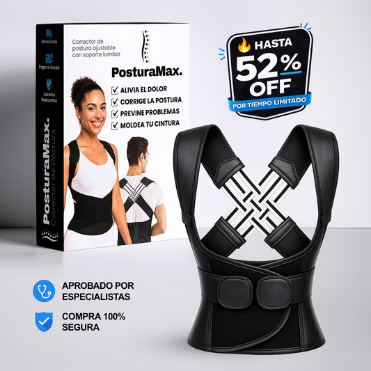 PosturaMax® Despídete de las molestias del día a día y mejora tu postura con confianza